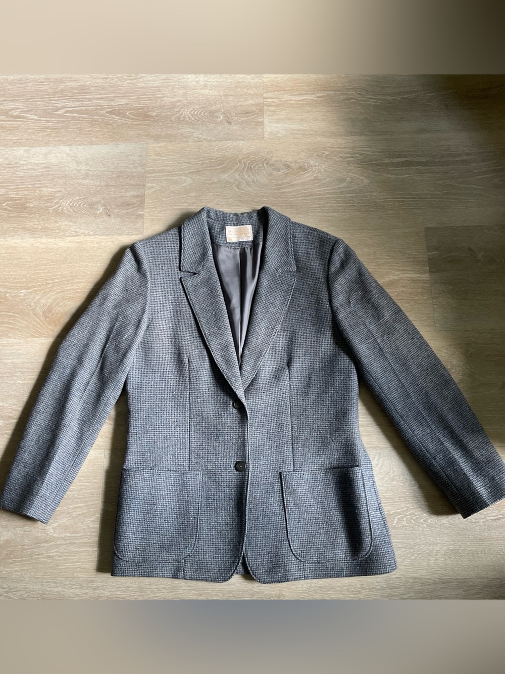 Vintage PENDLETON Gray Pure Virgin Wool Blazer Women’s 12